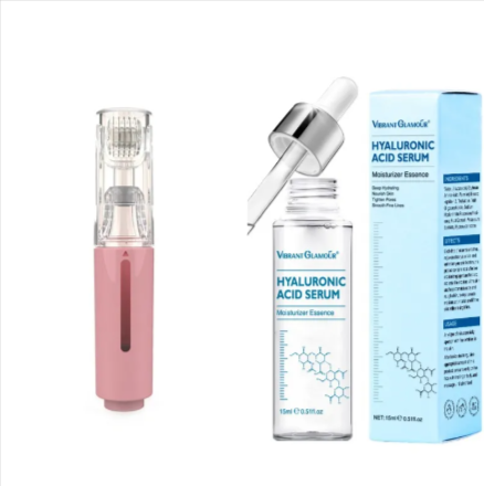 3-in-1 Lip Plumping & Microneedle Roller – Serum Applicator for Fuller Lips & Smoother Skin