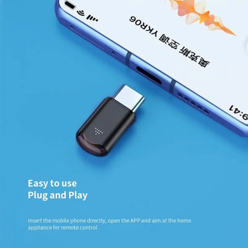 Type-C & Micro USB Smart IR Remote Control Phone Adapter